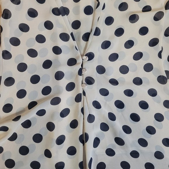 San Souci Polka Dot Sheer Blouse - Picture 5 of 8